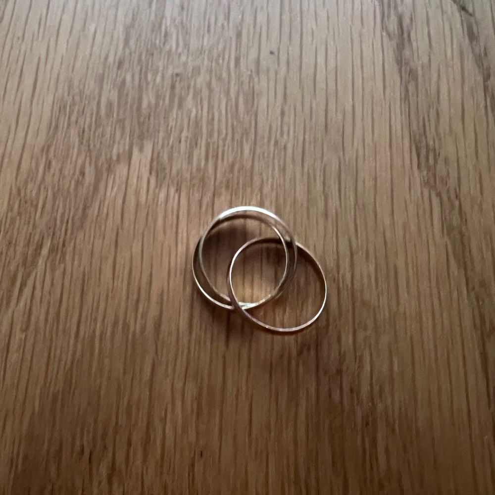 Solid 9k Tri color rolling ring